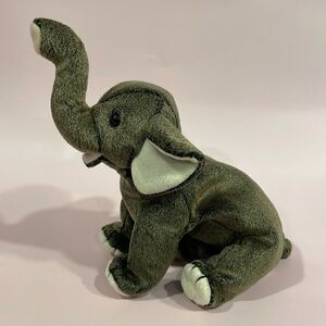 Trumpet the Elephant 2000 Ty Beanie Baby Excellent Used Condition 9” long Grey